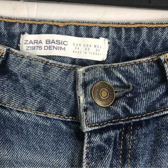 Zara Boyfriend Floral Embroidered Sequins High Rise Jeans Distressed  Roses 2 - Picture 5 of 15